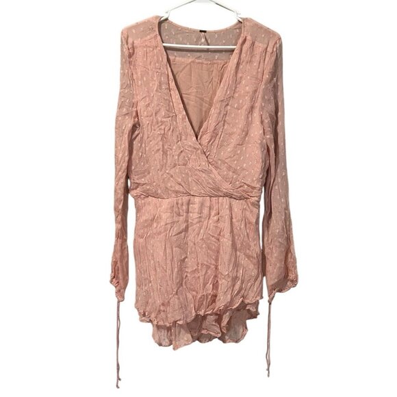 Free People Delilah Mini Dress‎ Sz Medium Lightweight Modern Designer Party Sexy - Picture 1 of 11